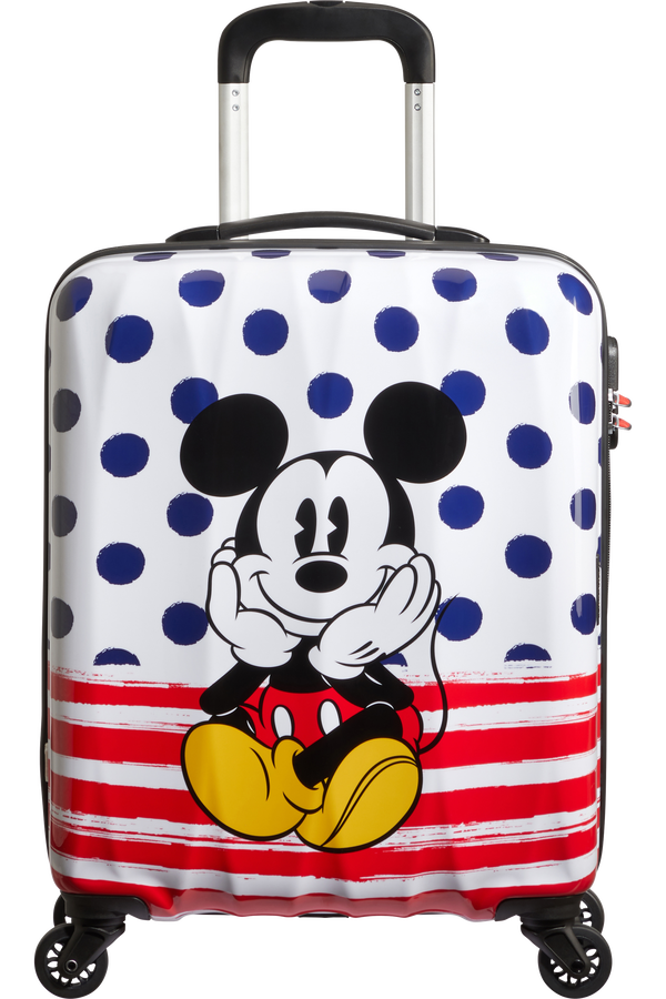 American Tourister Disney Legends Spinner 55cm  Mickey Blue Dots