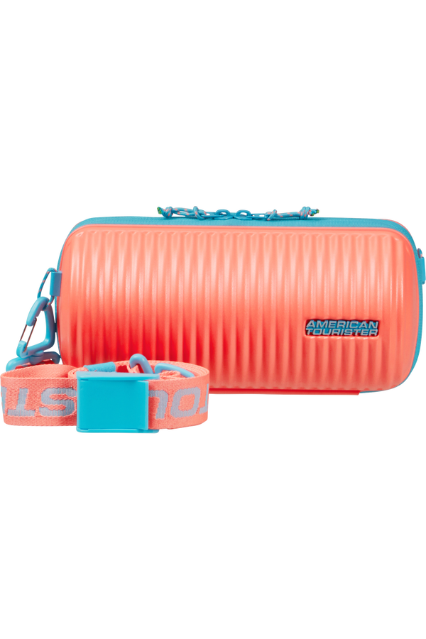 American Tourister Rollio Cross Body  Coral/Blue